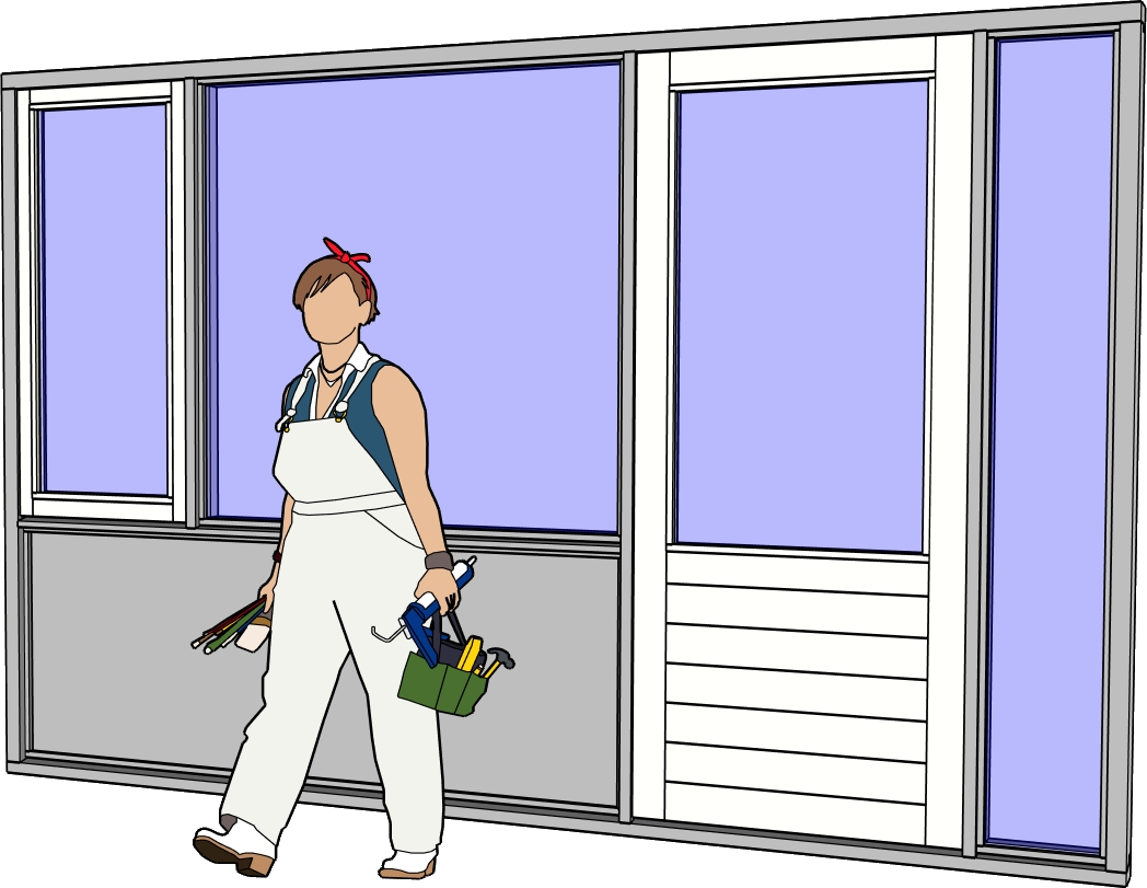 Timber window and door configurations created with 3DWindow in SketchUp